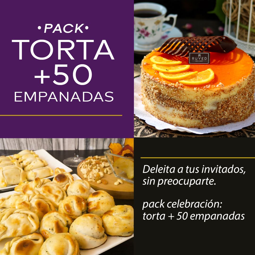 (PACK CELEBRACIÓN) PANQUEQUE NARANJA + 50 EMPANADITAS