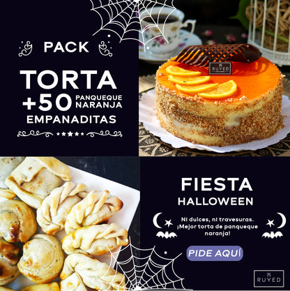 PANQUEQUE NARANJA + 50 EMPANADITAS